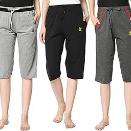 Mack Jonney Regular Fit Women Capris(Pack of 3-MACK633098)-picture-17