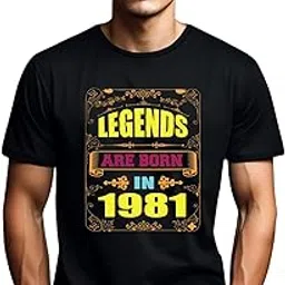 Vintage 1981 Birthday T-Shirt, Retro Legends are Born, Unisex Tee Gift, Classic Birthday Year, Casual Adult Clothing, Unique Graphic Tee-image-22
