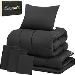 Keusnix Comforter Set, Semi-Double, 7-piece Set, Bedding Set, SEK Certified, Bacteria Resistant, Odor Resistant, All Season, Comforter Set, Washable, Filling 4.0 lbs (1.8 kg), Comforter, (High Density-picture-14