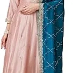 mokosh Women's Silk Embroidered Kurta Pant Dupatta Set (DM-474)-picture-34