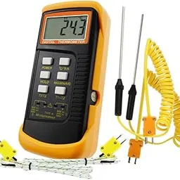 GAIN EXPRESS K-Type Thermocouple Thermometer with 4 Probes(Wired & Stainless Steel) Dual Channel High Temperature Kelvin Scale Meter Indicator (Thermometer with 4 thermocouple Probes)-image-28
