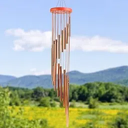 ZAICUS Wind Chimes for Balcony & Garden 27 Inch – Copper Finish Metal Hanging Windchime for Home Decoration, Gift Item-picture-10