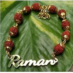 Customized/Personalized Rudraksh Rakhi With Name | With Name Customization | Name rakhi for Brother| Rakshabandhan Name Rudraksha Bracelet | Personalized Stylish Rakhi for Brothers-image-29