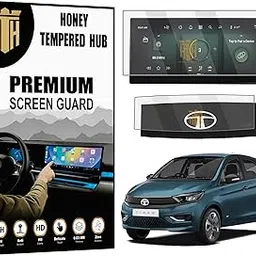 HONEY TEMPERED HUB Screen Guard For (TATA TIAGO 2025) 10.25 Inch Infotainment (Thin Bezels) + Steering Protector/Anti Scratch/TataTiago Car Digital Display Accessories [Not Tempered Glass]-image-31