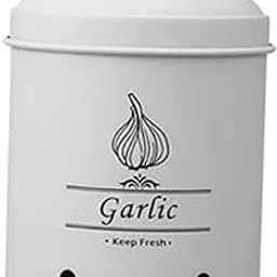 MERISHOPP®Farmhouse Storage Tin Pots Vegetables Storage Bin for Pantry Home Restaurant White Garlic|Home & Garden | Kitchen, Dining & Bar | Kitchen Storage & Organization |1 Storage Tin-picture-34