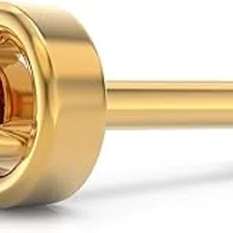 u are 925 Sterling Silver 18K Gold Plated Triple-Prong Radiance Nose Pin for Women and Girls | With Certificate of Authenticity and 925 Stamp-picture-16