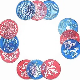 Party Boomers Steel Rangoli Stencils - Pack of 5(4",6",8" & 10" inch Stencil)-picture-14