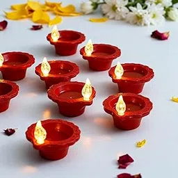 Diwali Water Sensor Diya Set of12 – Automatic LED Water Diyas for Home Decoration & Festival Lighting-image-20