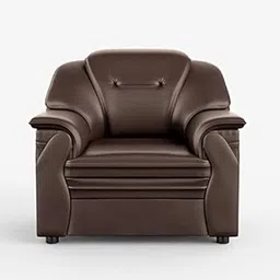 Sekar Lifestyle Polyurethane Series Leatherette Sofa Set for Living Room (Brown, One Seater Large)-picture-20