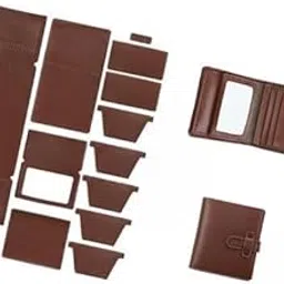 Enakshi® 2xDIY Leather Wallet Set Pre Punched with Holes Handmade Card Holder Materials Dark Brown|Clothing, Shoes & Accessories | Mens Accessories | Wallets-image-23