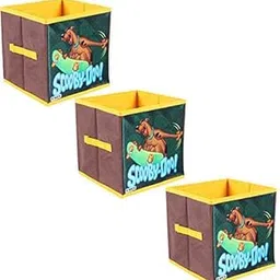 Scooby-Doo Plastic Organizer Storage Box for Kids (Blue, Small) - Set of 3 Pieces (10 inches x 10 inches x 10 inches)-picture-56
