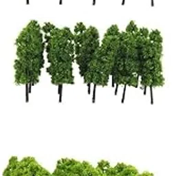 Merishopp 40pc HO Z 1:100 Sacle Green Tree Model for Train Railway Park Street Layout|Toys & Hobbies | Model Railroads & Trains | HO Scale | Parts & Accessories-image-51