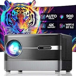 [Auto Focus/5" LCD] Outdoor Projector 4K with WiFi 6 and Bluetooth, DBPOWER 900 ANSI Native 1080P Portable Projector, Auto Keystone & Zoom, Sealed Engine, Movie Projector for iOS/Android/TV Stick-picture-32