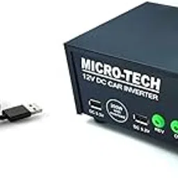 Croptronia 200 Watt USB Dc to Ac Converter 12v to 220v 12v dc to 220v ac Converter 100 Watt Dc to Ac Mini Car Inverter with Two AC Power Ports-picture-44