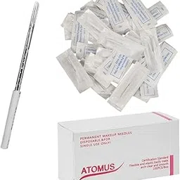 ATORSE® 100X Eyebrow Blades Microblading Eye Brow Tattoo Needles Makeup Tools 5 Pins-picture-11