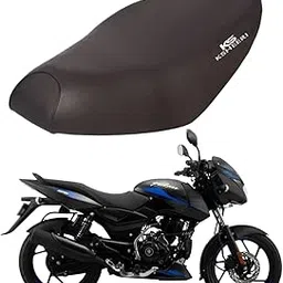 KSHEERI Pulsar 125 Bike Seat Cover Protect from Rust and Dust, PU Leather Waterproof Durable Seat Cover Frant & Rear (Black)-image-78