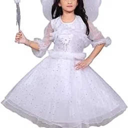 Fashion Girls Fairy Princess Dress - Butterfly Gown with Wings & Wand |-picture-12