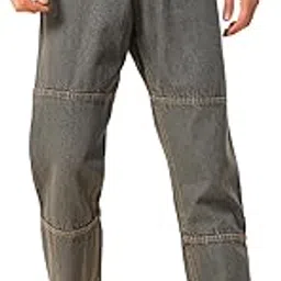 studio nexx Men's Loose Fit Jeans |Non Stretchable | Straight fit Jeans for Men | Panelled Stitch Denim-picture-44