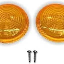 NS Halogen Indicator Glass (Blinker) for Classic Reborn, Hunter & Meteor 350cc Indicator Lens for Bullet., Orange (2 Pc)-picture-28