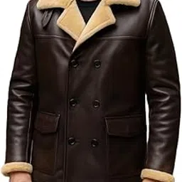 urbanhides Artisan Pelt Vintage Dark Brown Long Leather Coat for Men | Men's Leather Coats, Chocolate Brown Lambskin Coats, Regular Fit, Two Pockets-picture-27