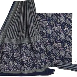 nishire Women's Cotton Jaipuri Hand Block Flower Print Unstitched Suit Material with Cotton Mulmul Dupatta-picture-27