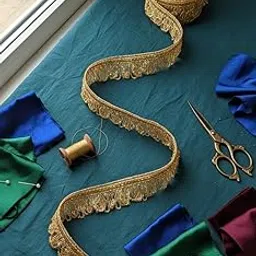 9 Meter Golden Fringes Kiran lace Dupatta jhalar Crush Frill Trim for dupattas, (9meter Pack) Bridal Lehenga, Fancy Border Lace, khichdi jhalar Border Lace (Golden palmet)-picture-24