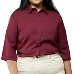 style quotient Plus Women White Solid Formal Shirt-picture-19