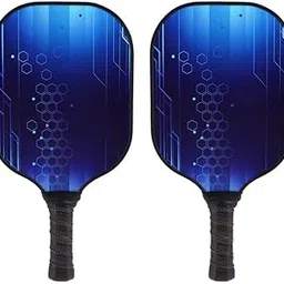 JAZZY PEARLS® 2pcs Carbon Fiber Honeycomb Composite Core Pickleball Paddle Racket Blue-Sporting Goods-Tennis & Racquet Sports-Other Tennis & Racquet Sports-2 Piece Pickleball Paddle-image-76