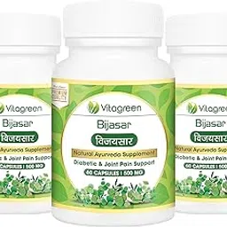 BIJASAR 500 mg, Pack Of 3 (180 Capsules) For Diarrhea & Dysentary, 100% Natural, Ayurveda Herb, Health, Dietary, Herbal, Nutrition Supplements-picture-36