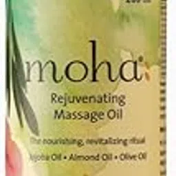 Moha: Herbal Rejuvenating Massage Oil with Jojoba Oil, Almond Oil and Olive Oil For De-stresses and Tones the Skin -200ml (Pack of 1) image 1