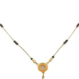 Fancy Designer Gold Plated American Diamond Mangalsutra for Women-picture-48