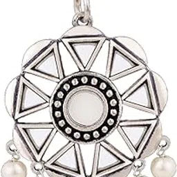 voylla Amaira Spokes and Wheels Maang Tika|Oxidised Maangtika For Women|EveryDay|Festive|Wedding|Gift For Women|-picture-18