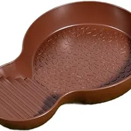Reptile Bathing Dish Pool Turtle Water Dish for Chameleon Frogs Pet Sulies Brownish red-picture-66