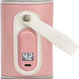 UJEAVETTE® Portable Milk Heat Keeper Travel USB Bottle Warmer for Travel Pink-image-23