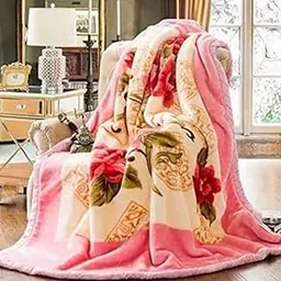 OMAJA HOME Luxurious Silk Touch Premium 2 Ply Super Soft Double Bed Double Ply Mink Blanket for Heavy Winters King Size, with Fancy Bag Packing Multicolor #17-image-6