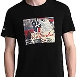 Men's Dark-Blue Printed Round Neck Short Sleeve Casual Cotton Regular 1665 T-Shirts (UDTSH2260_Dark-Blue_3XL)-image-15