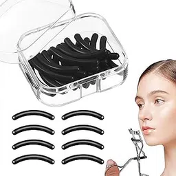Eyelash Curler Refill 30 Pcs Eyelash Curler Pad Silicone Rubber Curler Replacement Refill Pad for Universal Eyelashs Curler with Clear Storage Box Black-picture-52