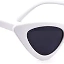 rebel collection Eymen I®, Sunglasses UV400 Protected Cat Eye Sunglasses for Women Girls Ladies Vintage Cateye Triangle Frame (White)-picture-40