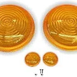 NS Halogen Indicator Glass (Blinker) for Classic Reborn, Hunter & Meteor 350cc Indicator Lens for Bullet., Universal Side Fitings (Orange) (4 Pc)-image-22