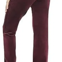 JAGMOOLYA Products Products Women’s Velvet Trousers | Soft Stretchable Mid- Rise Pants | Elegant Casual Bottoms | Winter Straight Fit Velvet Pants for Women Without Pocket (Free Size) (Maroon)-picture-11