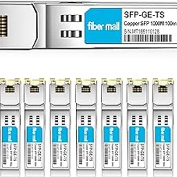 Fiber Mall SFP to RJ45 for HPE Procurve J8177B/C/A & Aruba J8177D 1000BASE-T Mini-GBIC SFP Copper RJ45 100m Transceiver Module Pack of 10 image 1