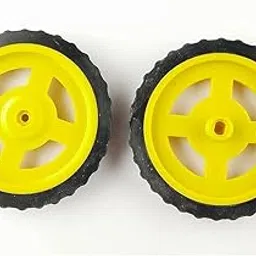 Robocraze BO Wheel BO Motor Wheel 7 * 1cm BO Gear Motor Wheels, Robotic Wheels with Durable Rubber, Tire Wheel for BO DC Motor| Color- Yellow, (Pack of 2)-picture-30