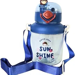 TEJVI Dual Sip Kids Water Bottle | Spill Proof Straw | BPA-Free, Kids Friendly,Break Resistant | Ideal for School,Sports and Travel | (Pack of 1-1150 ML) (Blue)-picture-64