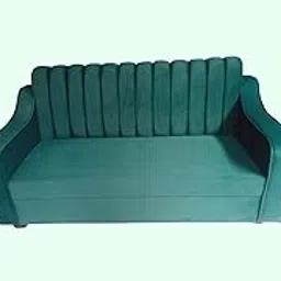 Luxury 3 Seater Velvet Sofa, Turquoise Blue, Channel Tufted Back, 203 cm Width, Premium Fabric-image-39