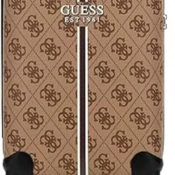 guess Latte Multi Monogram Polyurethane Kallisto 18 In 8-Wheeler Trolley-picture-54