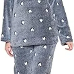 camey Women's Glow in Dark Printed Full Sleeve Hooded Top, Pajama Pants with Pockets-picture-22