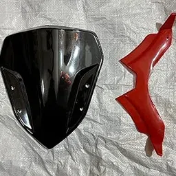 AUTO MT COMBO SHORT VISOR MATTE + MT 15 WINGLET FOR YAMAHA MT15 (RED WINGLET + SHORT VISOR)-picture-10