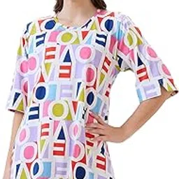 av2 Women's Casual Relaxed Cotton Calf Length Regular Fit Printed Nighty-3140-picture-0