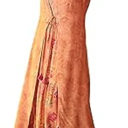 arangya Ethnic Floral Printed Tiered Dress with Shrug for Women l Anarkali Style Fancy Dress for Festive & Casyal Wear-picture-26