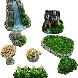 Moira Pack of 8pcs Landscaping Theme Miniature Items for Dollhouse Decor, Model Making, Craft Activity, Cake Topper, Plant Decoration, Fairy Gardens, Terrarium, Aquariums-picture-16